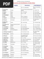 Chief Ministers and Governors of Indian States 2014