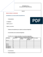 Informe de Evaluación Diagnóstica