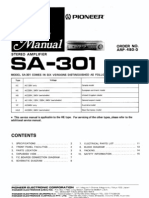 Pioneer SA-301 Manual