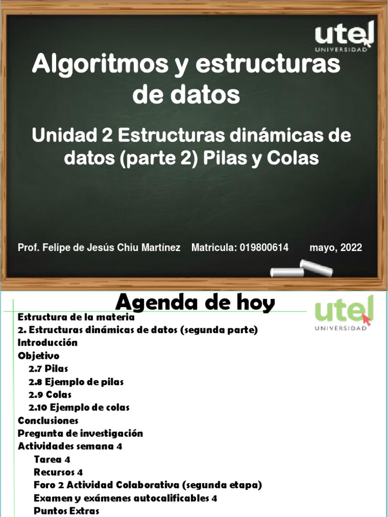 Pilas y Colas en Estructuras Dinámicas | PDF | Cola (tipo de datos ...