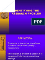 IDENTIFYING RESEARCH PROBLEMS