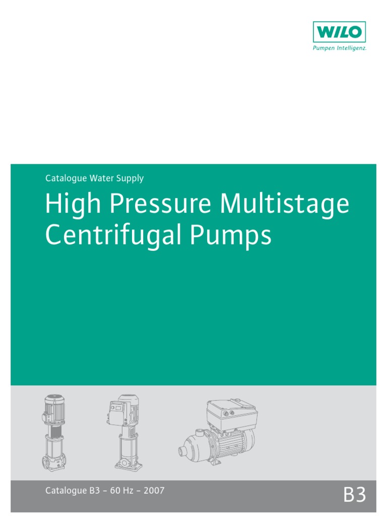 Catalogue WILO B3 60Hz en Screen | Pump | Alternating Current Naßläufer Pumpen Wilo