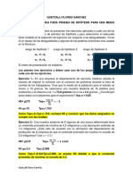 Ejercicios de PH para Una Media y Una Proporción Poblacionales