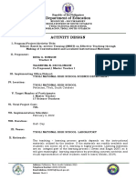 Activity Design Lims Feb22022 PM Session