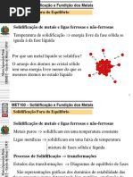 MET160 Aula 4 Solidificação Fora Do Equilíbrio
