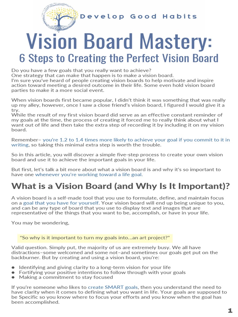Create Your Vision Board in 5 Steps | PDF | Goal | Thought