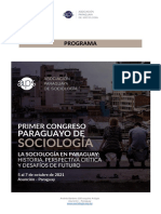 Programa I Congreso Paraguayo de Sociologia - APS