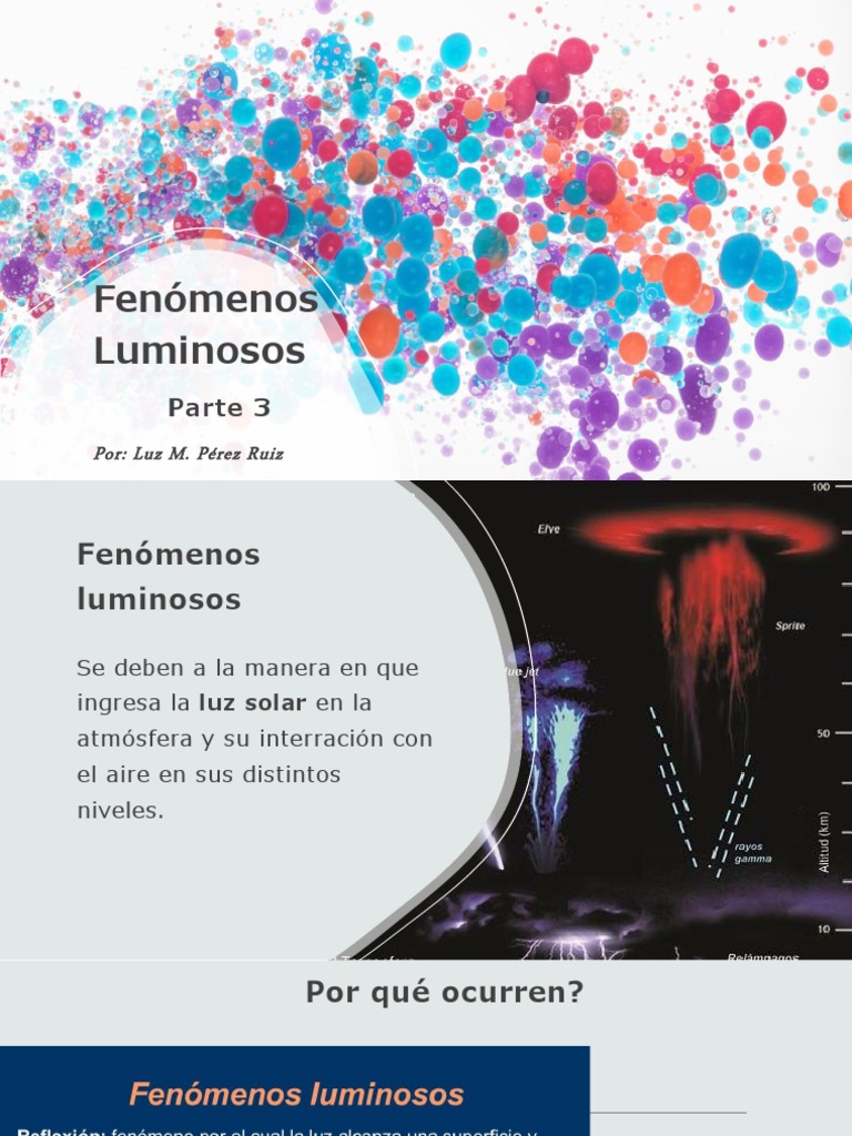 Ejemplos de fenómenos luminosos | PDF | Aurora | Arco iris