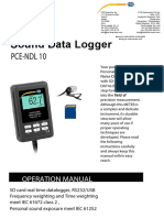 Manual Sound Data Logger Pce NDL 10