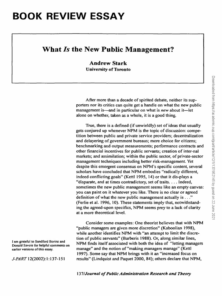 What Is Public Management Pdf