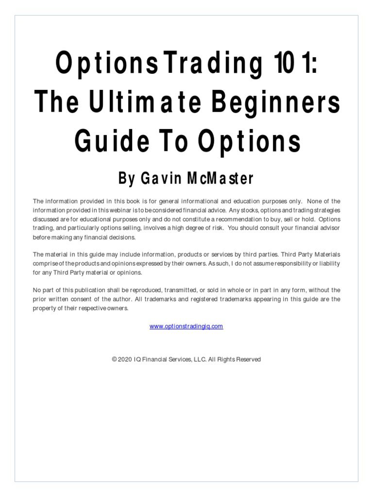 Options 101 The Ultimate Beginners Guide To Options | PDF | Option