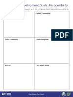 Sustainable Development Goals Responsibility Worksheet