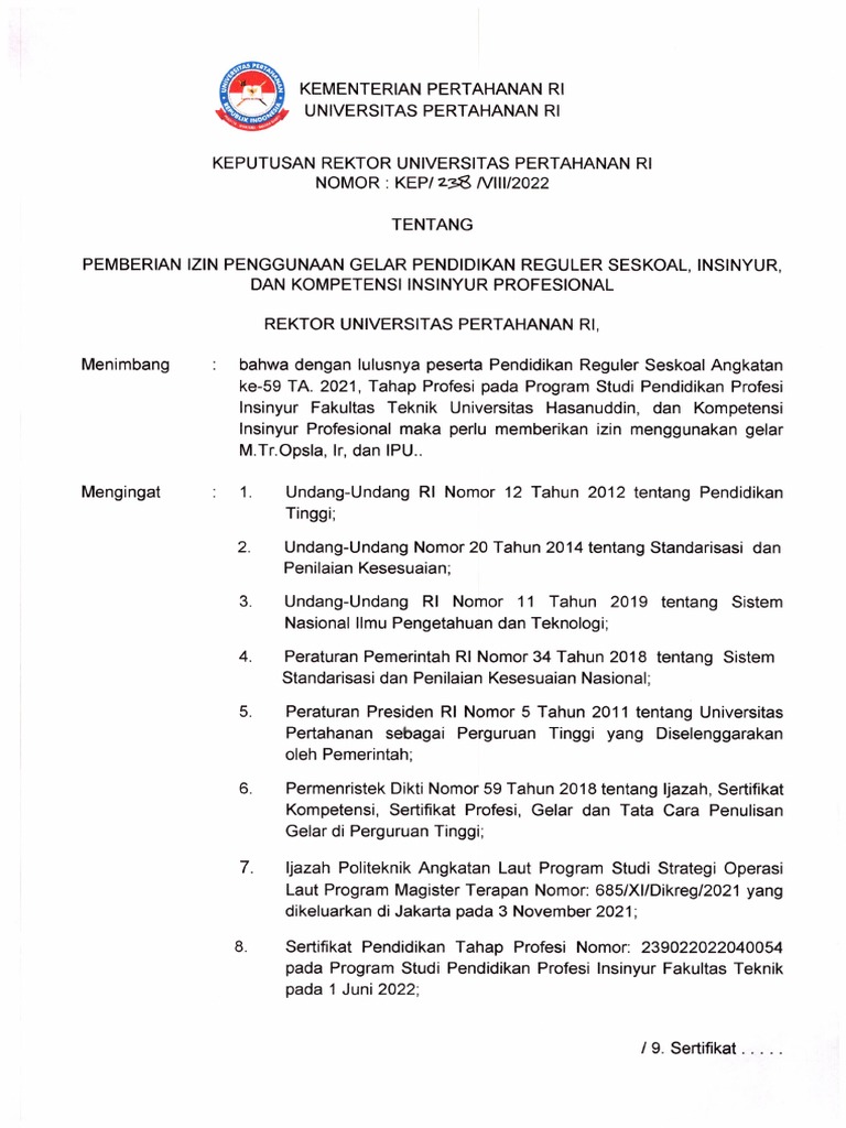Gelar M Tr Keb