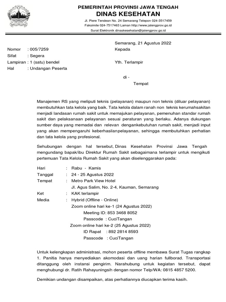 Undangan Peserta Lengkap | PDF