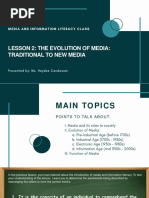 Q1 - L2 The Evolution of Traditional To New Media