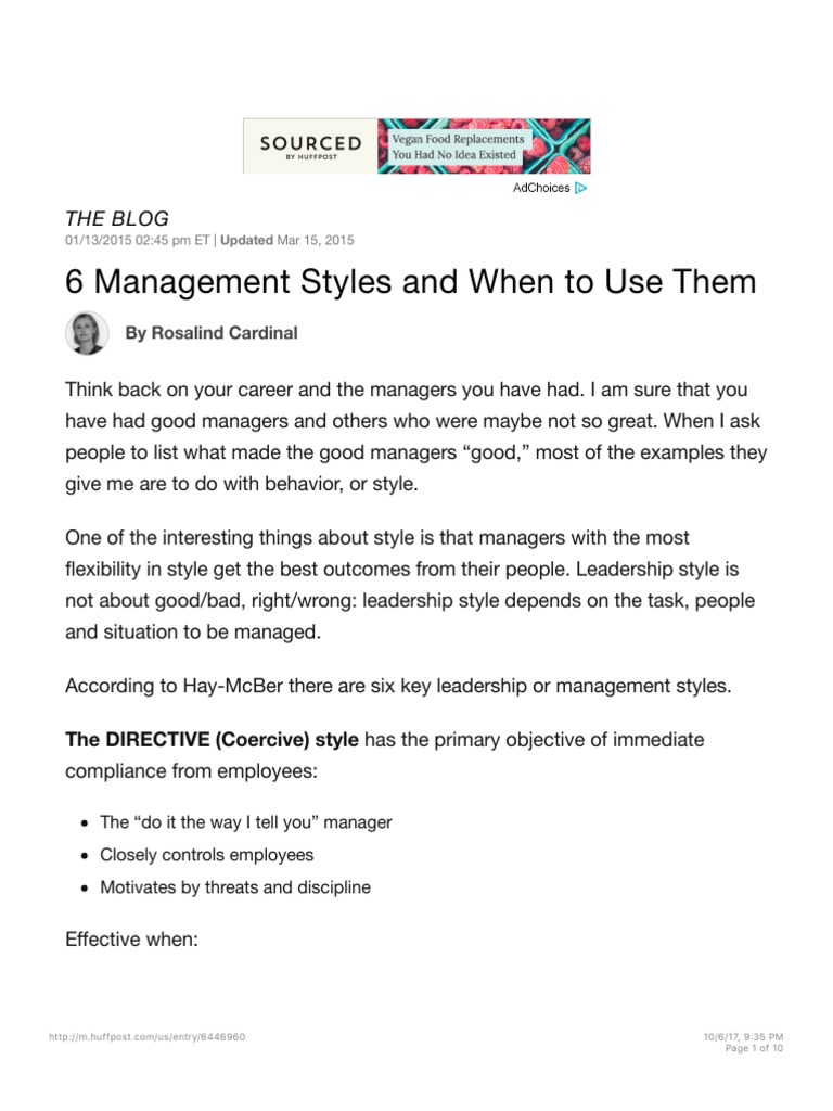 13 Different Management Styles And When To Use Them – PING