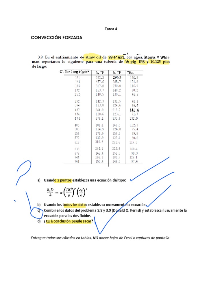 Ecuaciones de Convección Forzada y MLDT | PDF | Calor | Convección