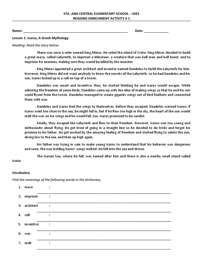 Reading Passage 1 Sequencing Pdf