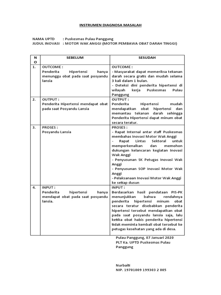 Instrumen Inovasi PKM Pulau Panggung | PDF | Bisnis