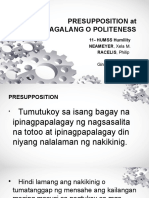 Presupposition at Pagkamagalang