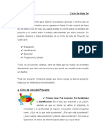 Ciclo de Vida de Un Proyecto