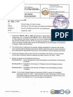 Division Memorandum No. 439 S. 2022 Conduct of EGRA and Phil IRI Pre-Assessment