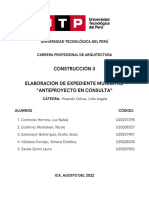 Expediente Municipal Anteproyecto en Consulta