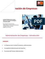 Clases Unidad I Administración de Empresas