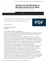 Fundamentos y Enfoque de La Gestión Responsable - CENTRO REGIONAL DE ACCIÓN PARA LA RESPONSABILIDAD SOCIAL EN EL PERÚ