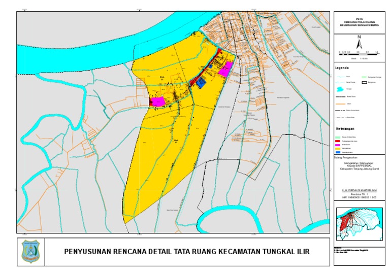 Peta Rencana Rencana Pola Ruang Kel Sungai Nibung | PDF