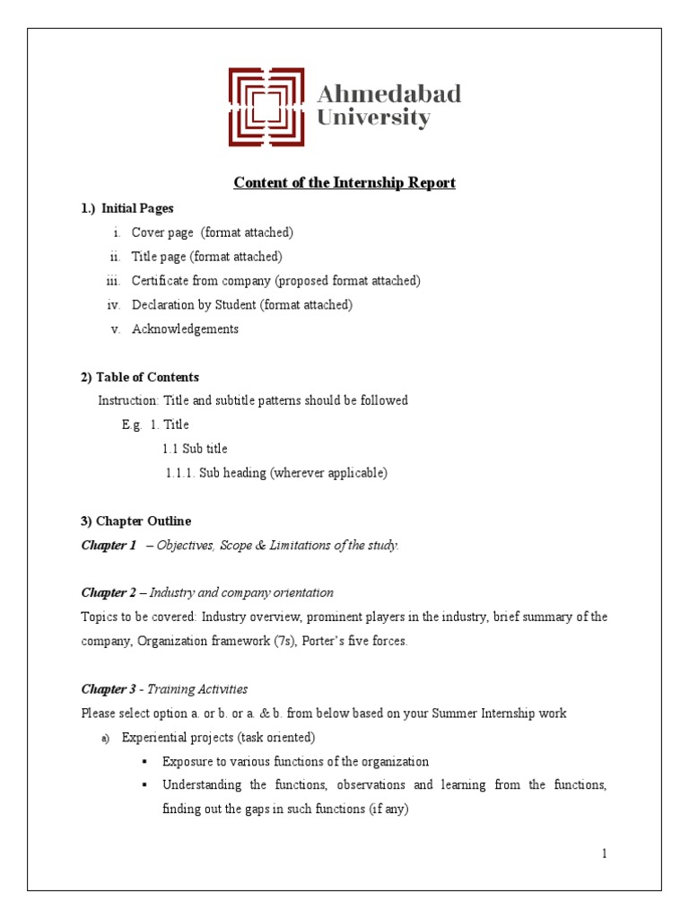 Final Report - Format | PDF | Learning | Internship