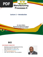 Lec1 - Introduction To Traditional Machining Processes