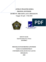Laporan Praktek Kerja Profesi Apoteker Di PBF Pt. Tri Sapta Jaya Semarang