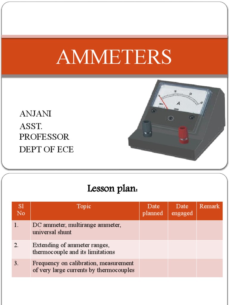 Ammeter PDF Thermocouple Electrical Equipment
