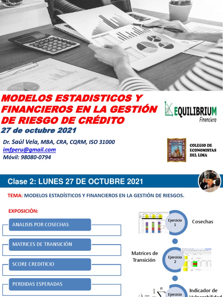 Modelos Estadisticos y Financieros en La Gestión de Riesgo de Crédit ...