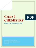 Lesson 8 - Electrolysis Part 2