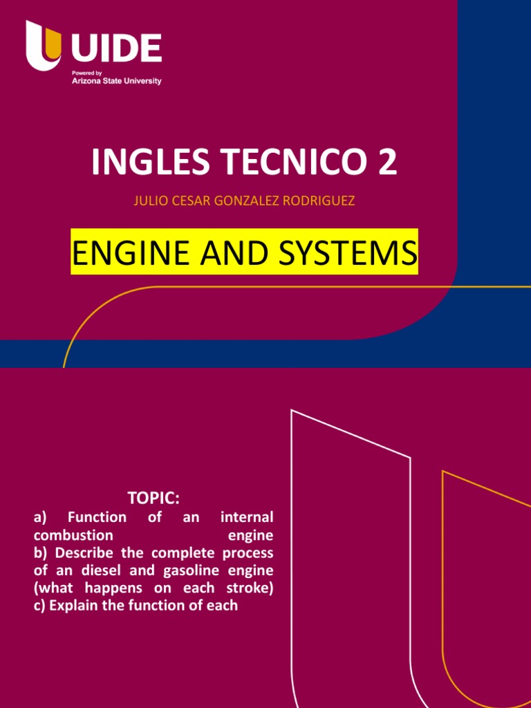 exposicion 1 ingles tecnico 2 PDF Internal Combustion Engine Piston