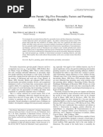 The Relations Between Parents' Big Five Personality Factors and Parenting-Meta Analysis