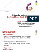 Industrial training: Electrical Loco Shed, Ghaziabad maintenance