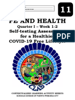 Pe and Health: Self-Testing Assessment For A Healthier COVID-19 Free Lifestyle