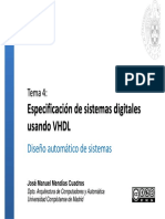 VHDL Especificación Sistemas Digitales