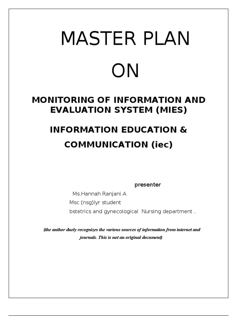 MIES Monitoring and Evaluation Strategy | PDF | Evaluation | Family ...