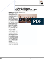 Siglato Accordo Tra Università Di Urbino e Arma Dei Carabinieri - Il Resto Del Carlino Del 1 Settembre 2022