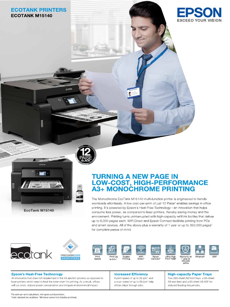 Epson EcoTank M15140 Brochure | PDF
