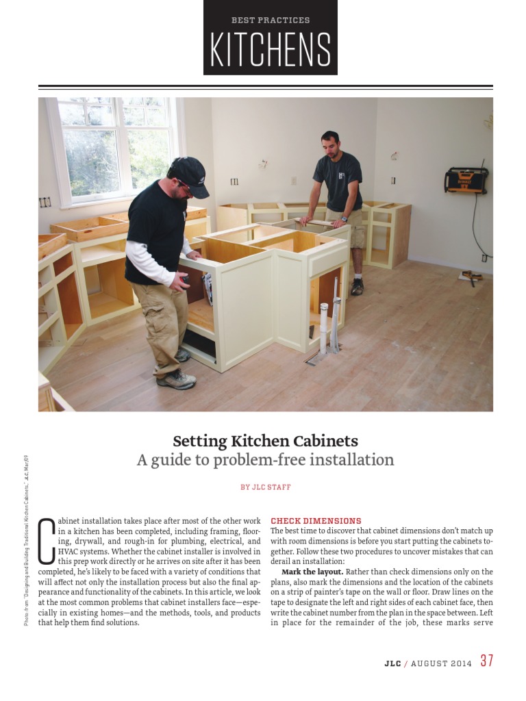 JLC Online Article PDF Setting Kitchen PDF