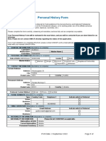 UNHCR Personal History Form