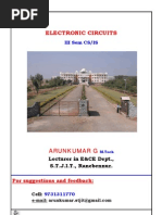 3rd Sem CS & Is Electronic Circuits Notes (5 Chapters) .