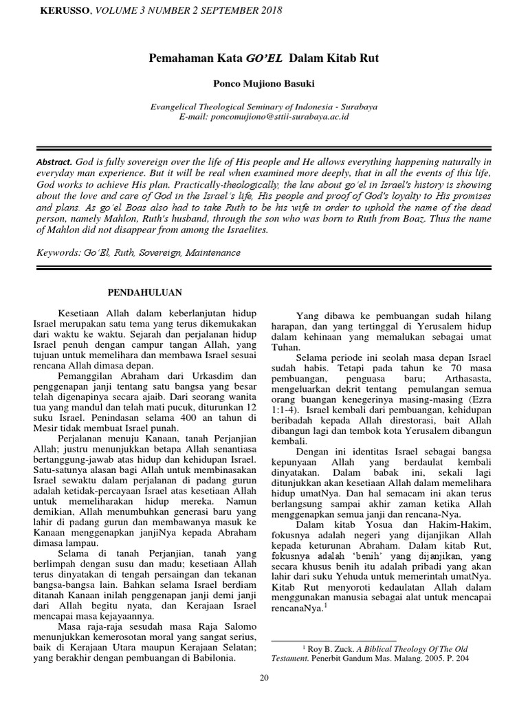 Arti Nama Ruth dalam Kitab Rut | PDF