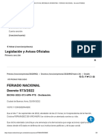 Boletin Oficial Republica Argentina - Feriado Nacional - Decreto 573 - 2022