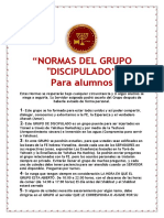 "Normas Del Grupo "Discipulado" para Alumnos